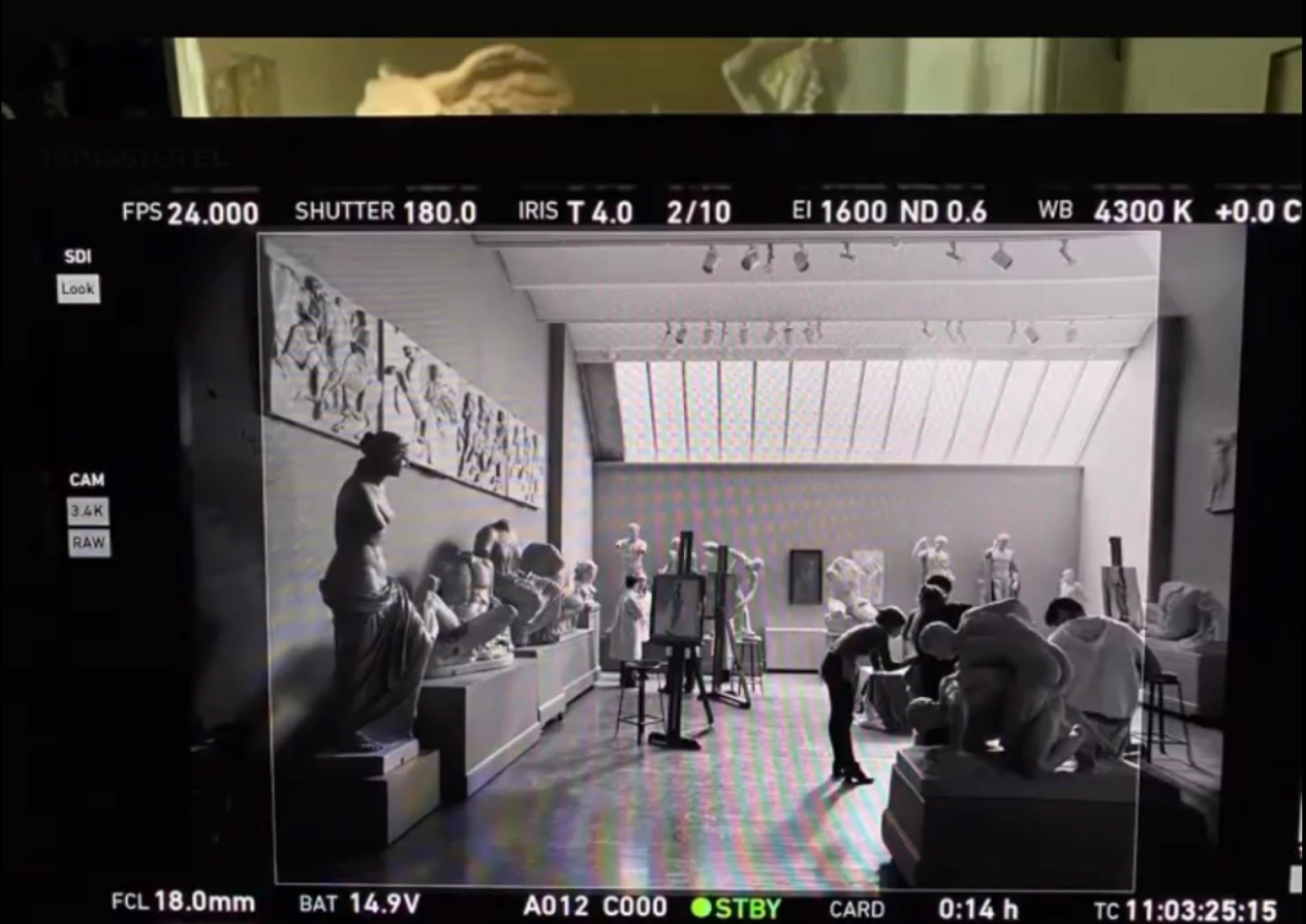 An interior set through the monitor