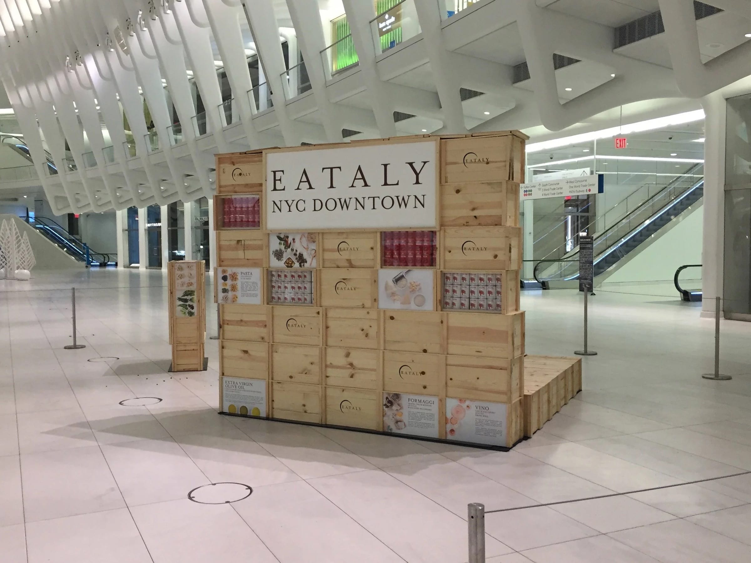 Eataly installation in the concourse